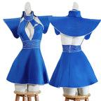 Classic Britney Blue Flight Attendant Uniform Cosplay Costume Retro Stewardess Themed Outfit For Halloween Carnival Masquerade