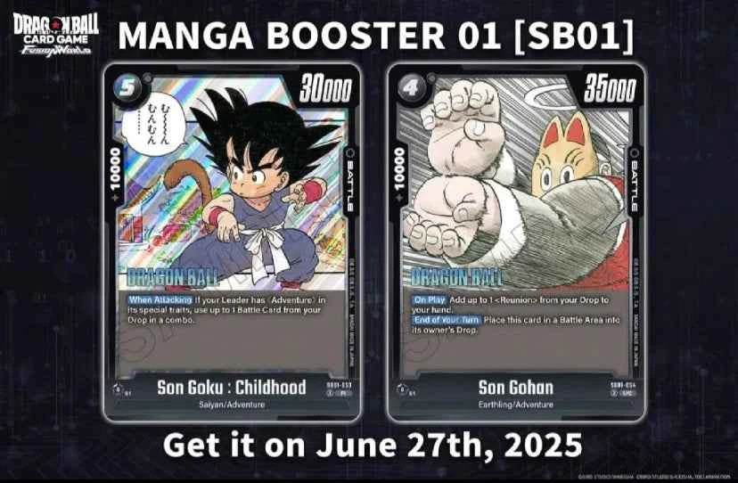 Bandai Dragon Ball Manga Booster 01 Fusion World Series TCG Game Card 40th Anniversary Version Anime Collectibles Trendy Toy