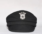 2025 New Navy Peaked Sailor Cap Men Women Summer Beret Hat Male Canvas Grey Eagle Belt Locomotive German Captain Casque