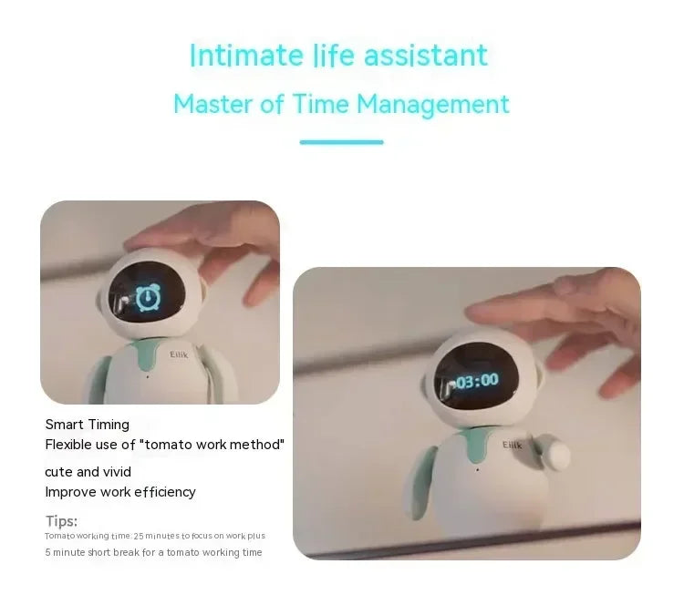Eilik Robot Emotional Interaction Smart Companion Pet Robot Electronic Creative Custom Desktop Companion Christmas Toys Gifts SS69