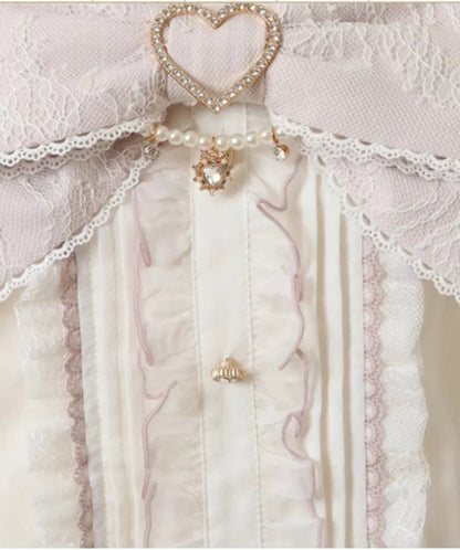 Japanese Liz Mine Women's Shirt Summer Off Shoulder Big Bow Short Sleeve Top Cute Girl BlousesHigh Waist Skirt 2 Piece Skirt Set SS69