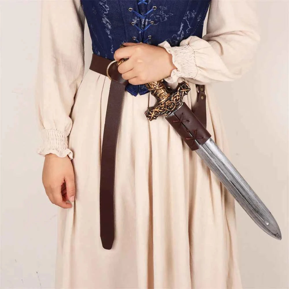 SS69 Medieval Knight Sword Sheath and Belt for Cosplay Faux Leather Scabbard