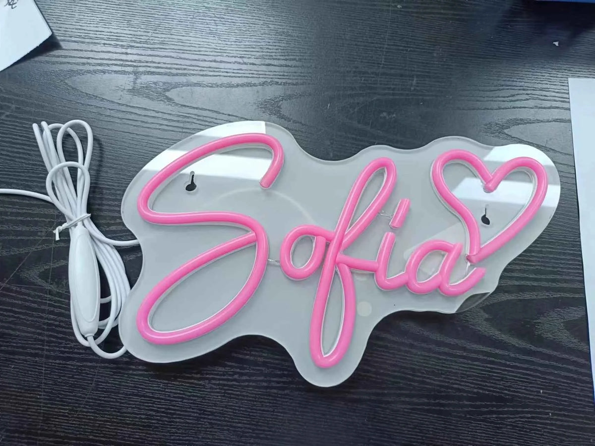 Custom Name Neon Sign Teenage Girls Birthday Gifts Personalized Neon LED Name Sign USB Dimmable LED Neon Wall Decor Light