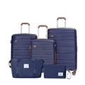 Travelhouse 5-Piece Hardcase Luggage Set with Spinner Wheels & TSA Lock