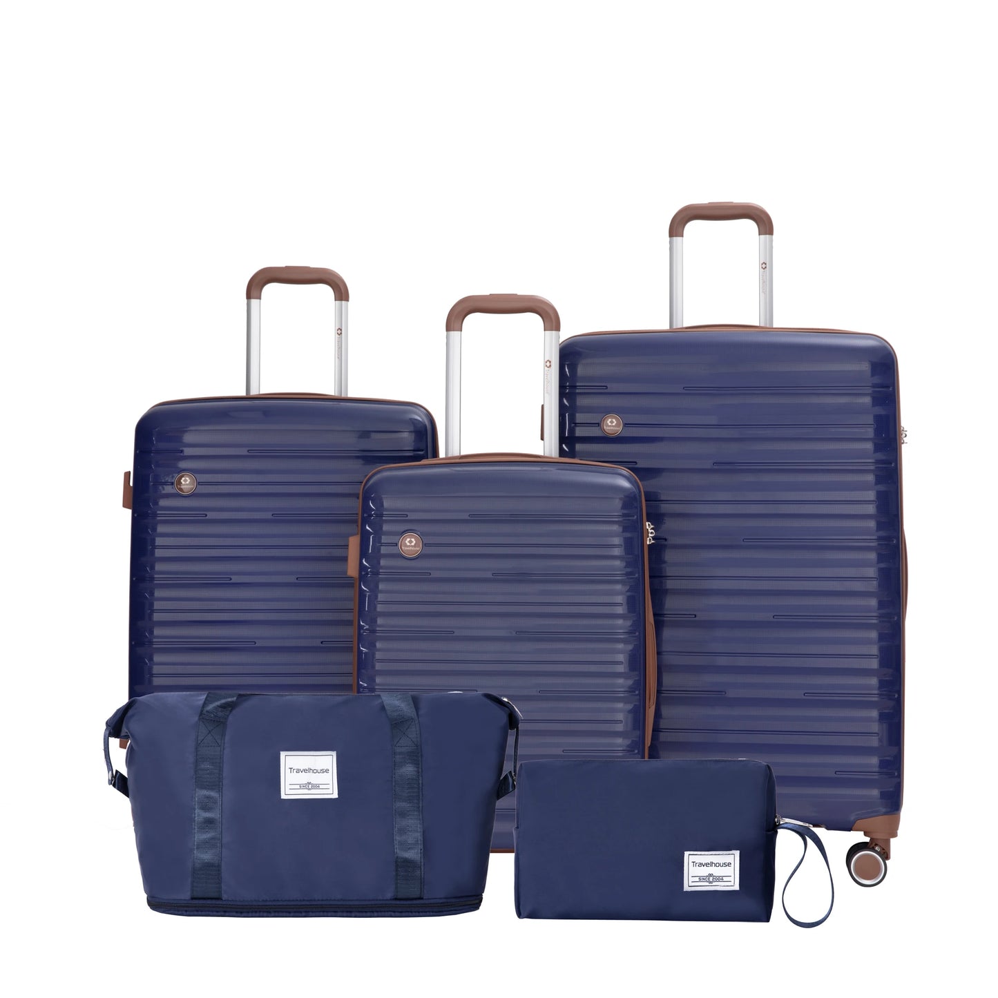 Luggage Sets 5 Piece,Suitcases with Double Spinner Wheels and TSA Lock,Hardcase 3 set Luggage with Travel Duffle Bag