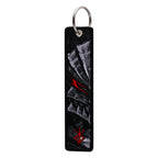 Sword Wind Legend Anime JOJO Wonderful Adventure Weaving Mark Keychain Sword Wind Legend Decorative Chain Fabric Key Pendant