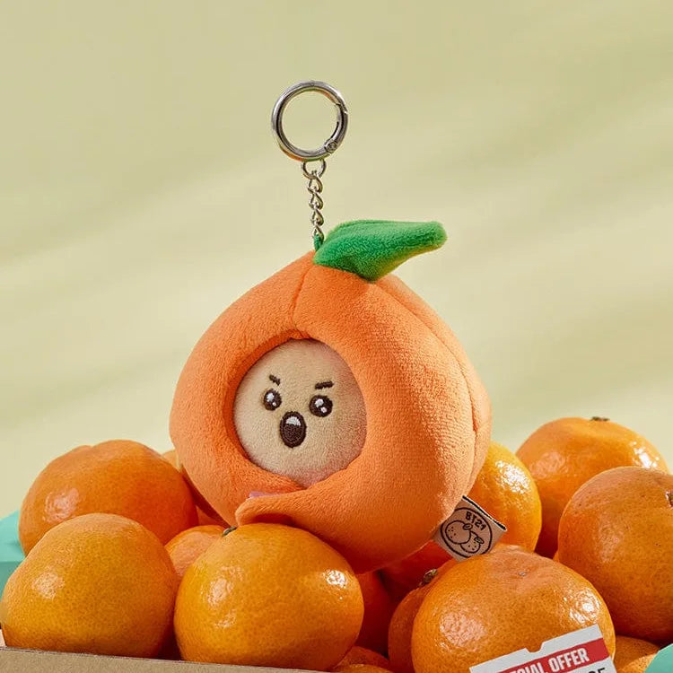 Orange Cartoon Plush Keychain 10cm Stuffed Bag Charm
