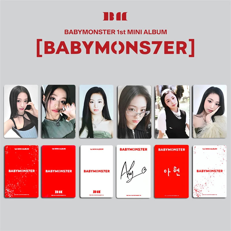 8pcs/set KPOP BABYMONSTER Album HAPPY 1000 DAYS LOMO Card Tea Lu Bao Monster Photo Card AHYEON HARAM RORA RUKA ASA Postcard SS69 7.69 CH-XK-BAB07