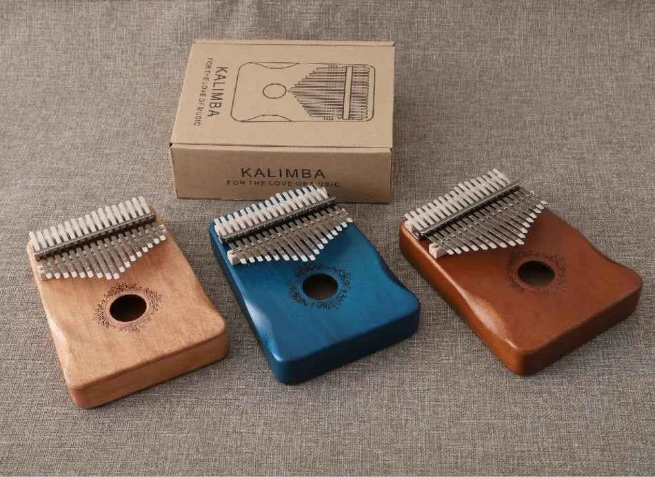 Kalimba music instrument Thumb Piano 17 Keys Mahogany Wood Finger Piano Combinations Gifts for Kids Portable Mbira Finger Piano