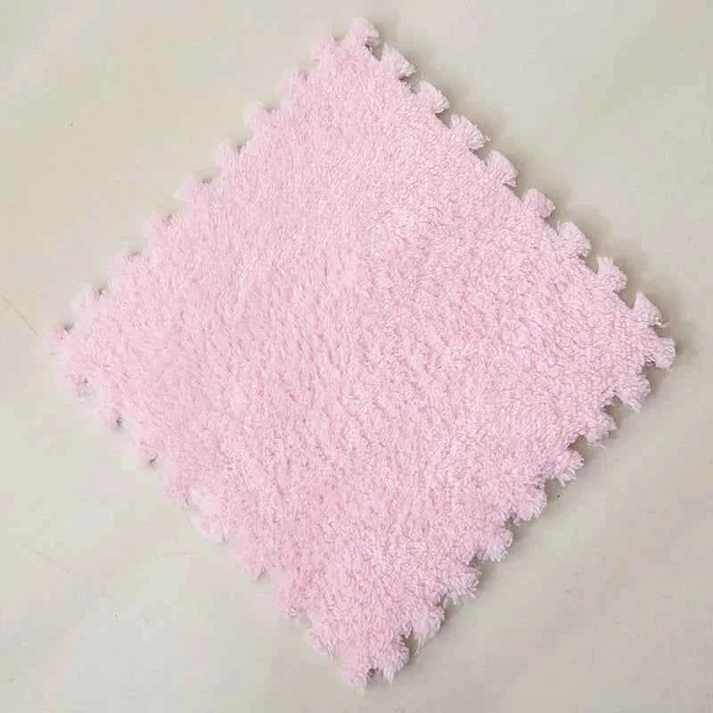 30*30CM Soft Plush Children Kids Rug Play Mat Puzzle Carpet Warm Playmat Interlocking Exercise Tiles Floor Carpet Decoration Mat