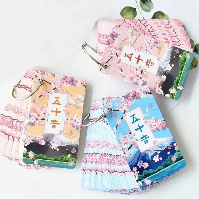 Japanese Language Hiragana Katakana Syllabary Gojūon Learning Card Book Pocket Flash Education Teaching Toys SS69