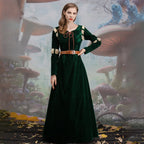 Princess Merida Brave Cosplay Court Dress Set for Women