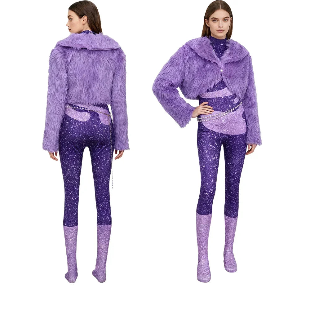 ZOBOTT Zootopia Gazelle Cosplay Costume Women's Polyester Outfit Set