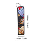 Sword Wind Legend Anime JOJO Wonderful Adventure Weaving Mark Keychain Sword Wind Legend Decorative Chain Fabric Key Pendant