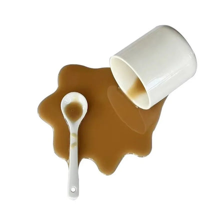 New Spilled Coffee Spilled Sand Sculpture Scary Novel Strange Desktop Decoration Toys Funny Gifts Phone Holder