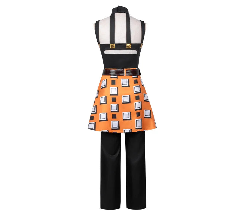 New JOJO Bizarre Adventure Golden Wind Narancia Ghirga Cosplay Costume Black Tops Apron Man Woman Christmas Suit Fan Gifts