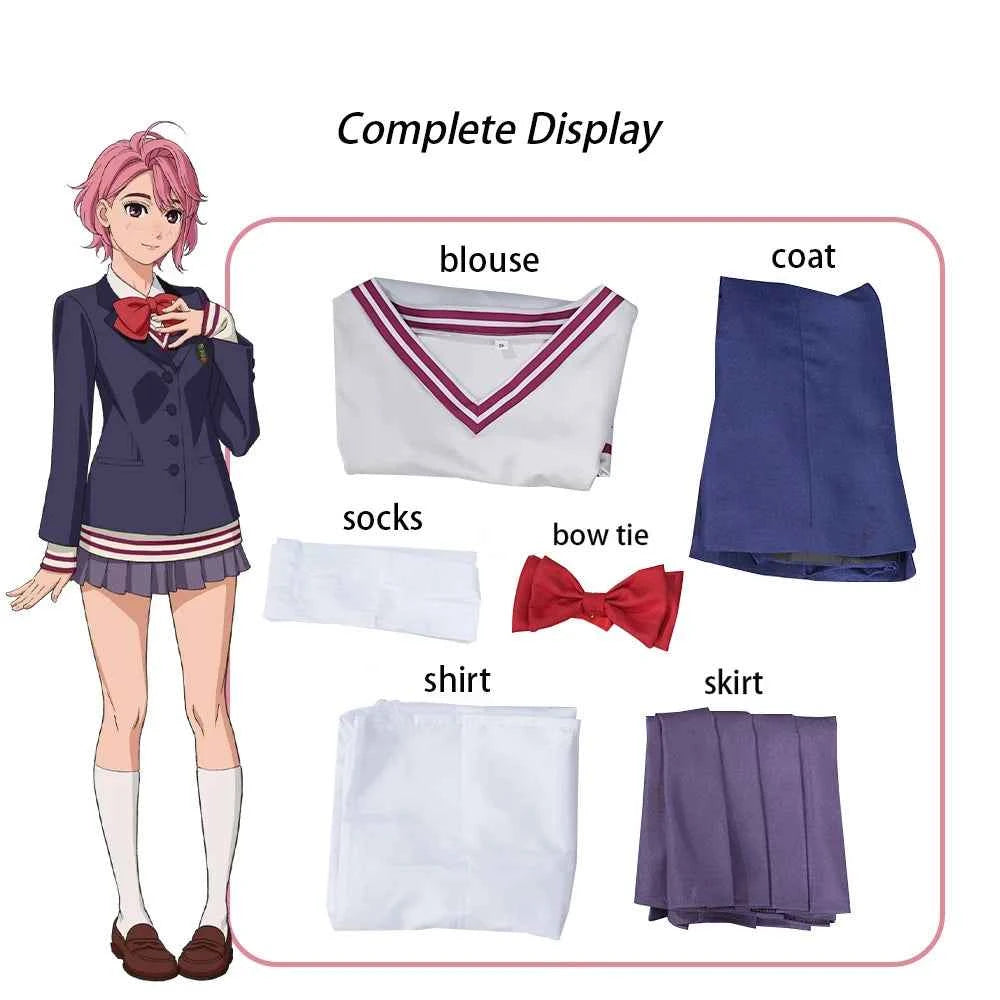 Anime Dandadan Okarun Ken Takakura Cosplay Costume Aira Shiratori Momo Ayase Cosplay Costume Wig School Uniform for Women adult