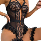 2pcs Red Floral Lace Garter Lingerie Set With Choker Women Intimates 2025 Underwire Bra And Thongs Ladies Underwear Set