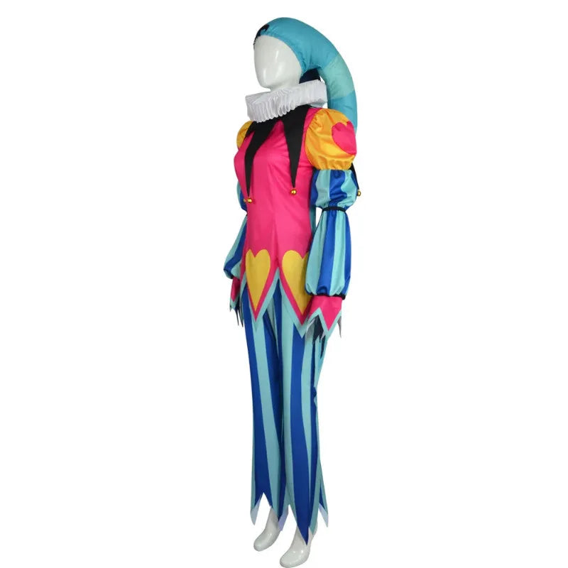 Fizzarolli Clown Cosplay Costume Set - Unisex Polyester Top Pants and Hat