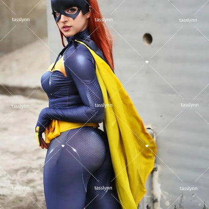 Bat Girls Cosplay Costumes Zentai Suit Bat Girl Bodysuit for Geek Girl Halloween Costumes for Women Excluding Cloak Belt Mask SS69