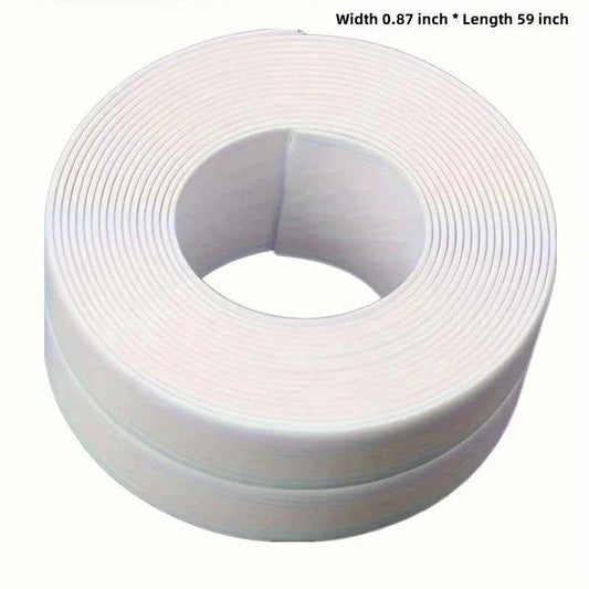 1roll White Stain Resistant PVC Waterproof Caulk Tape for Bathroom and Toilet, Self-Adhesive Sealant Strip for Wall, Sink, Floor