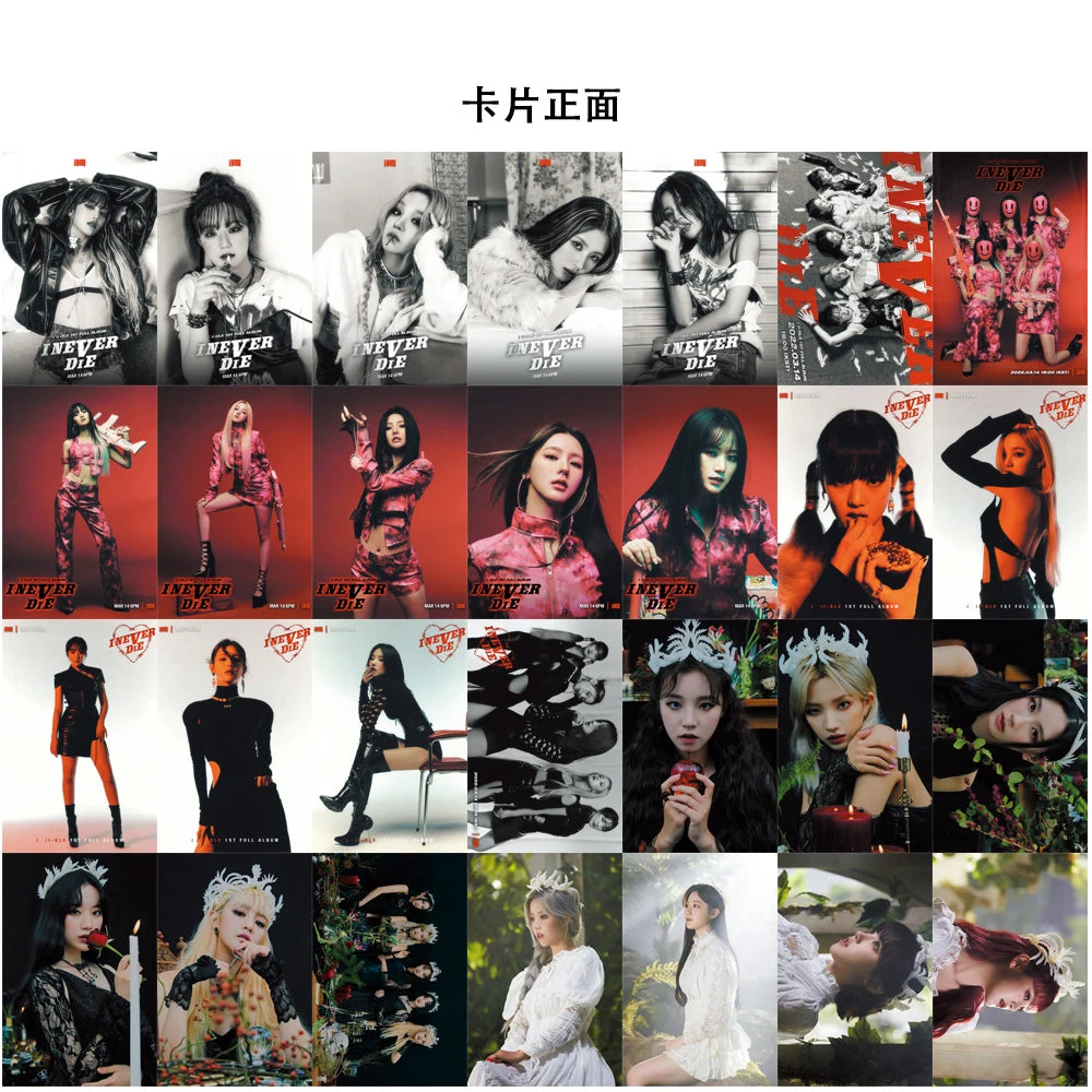 KPOP 55cards/set (G) I-DLE Album Card I FEEL Album GIDLE Ye Shuhua MINNIE Printed Photo Card LOMO Card Gift For Girls Collection SS69