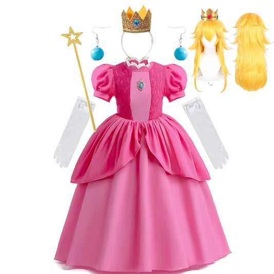 DOCHEER Girls Queen Princess Costume, Puff Sleeve Ball Gown for Birthday