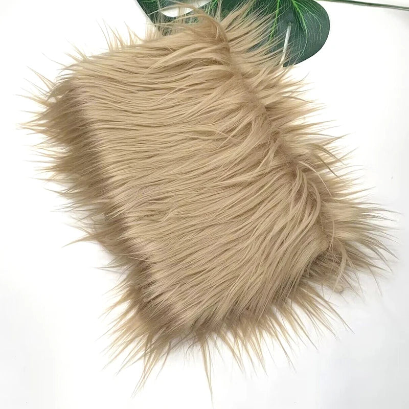 Faux Fur Fabric 8cm Long Pile Cosplay Patchwork Sheet