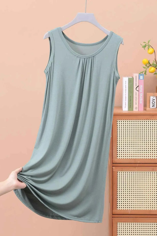 Plus size XL to 8XL Modal sleeveless sleepdress Summer lady's tank dress Loose camisole nightdress comfort dresses