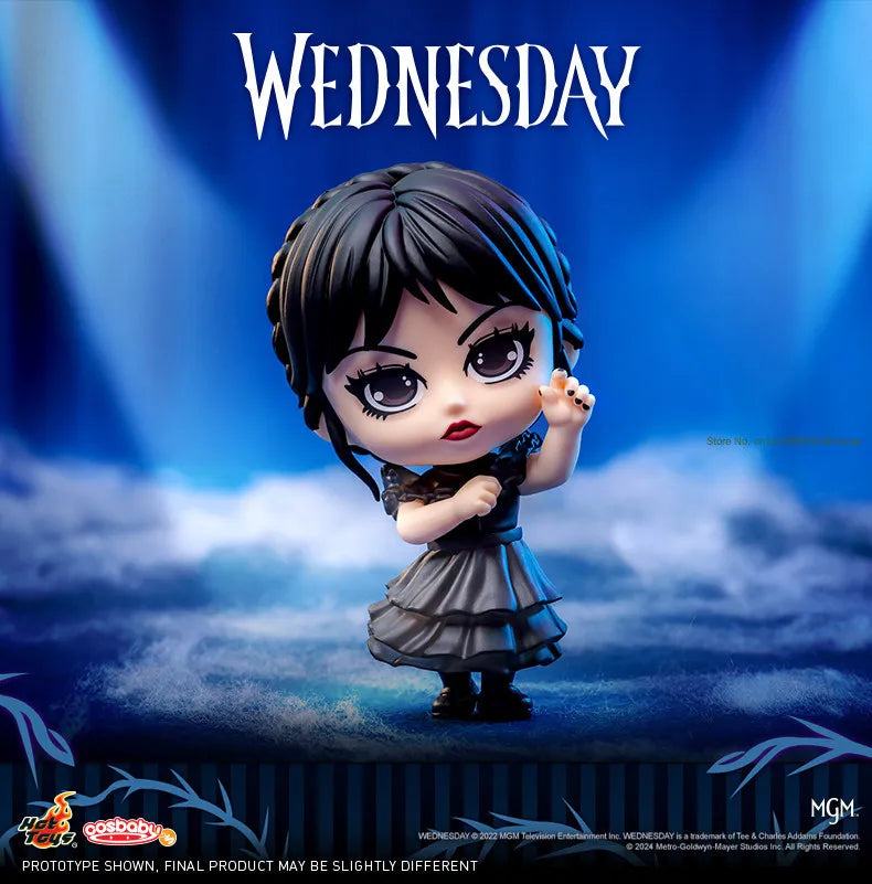 Hot Toys Wednesday Dance Version Cosbaby(S) Mini Collectible Figure Desktop Decoration Toy Fans Collect Halloween Holiday Gift