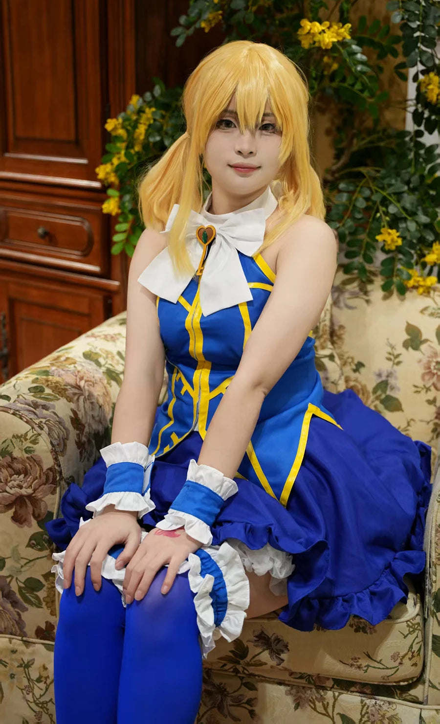 HOLRAN Lucy Heartfilia Cosplay Lolita Dress Set for Women