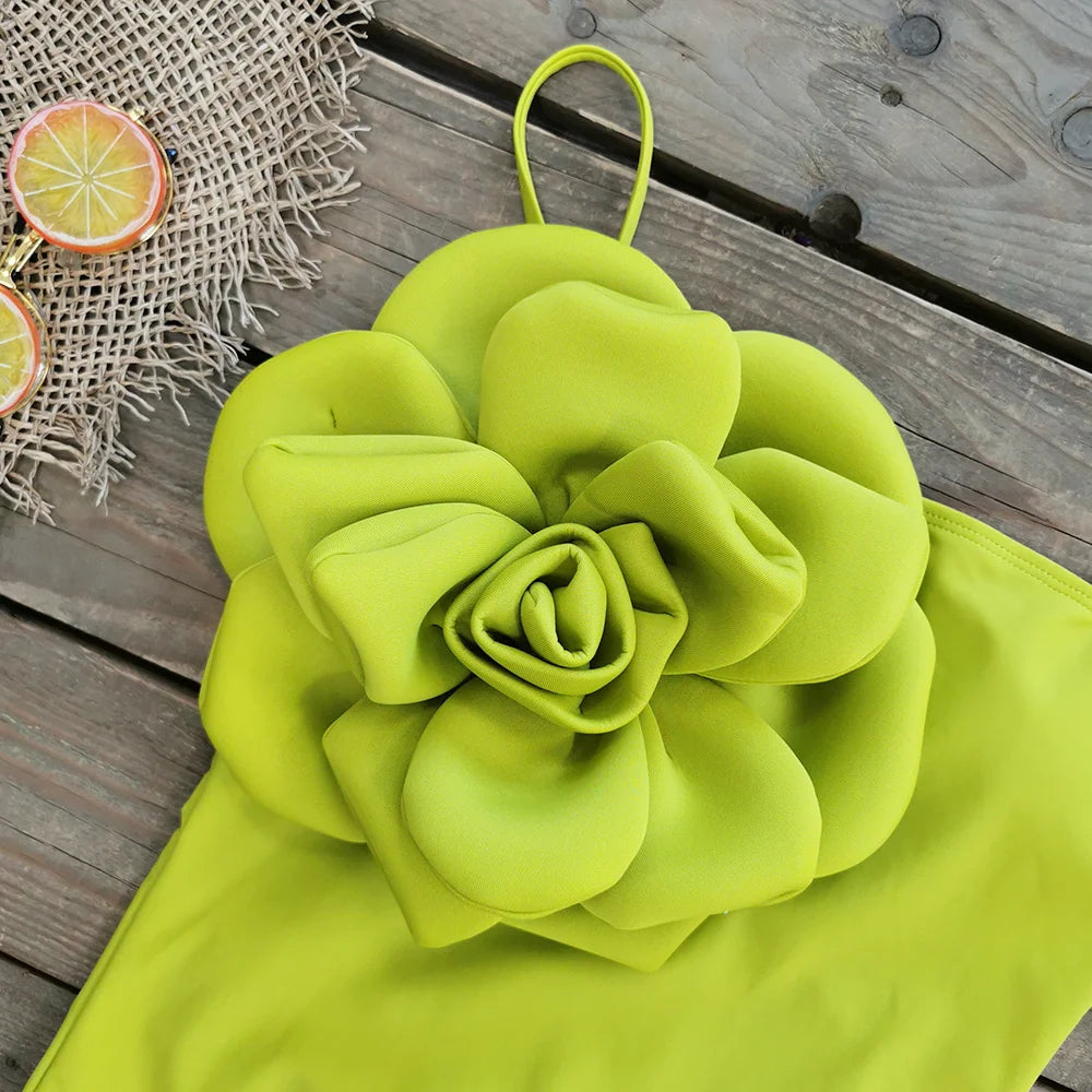 2023 New Arrival Push Up Women Bikini Set Floral Printed Ruffle Bikinis Strappy Bandage Swimwear Brazilian Biquini Bathing Suit SS69