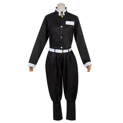 Kochou Shinobu Anime Cosplay Costume Set with Uniform and Haori for Adults