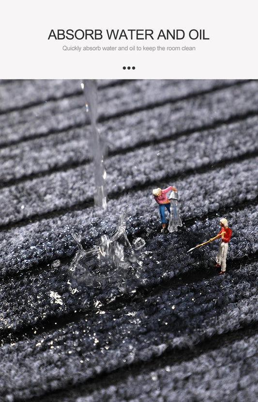 DIY Washable Non-slip Kitchen Mat Doormat Long Corridor Carpet  Bathroom Hallway Entrance Solid Color Stripe Kitchen Rug SS69