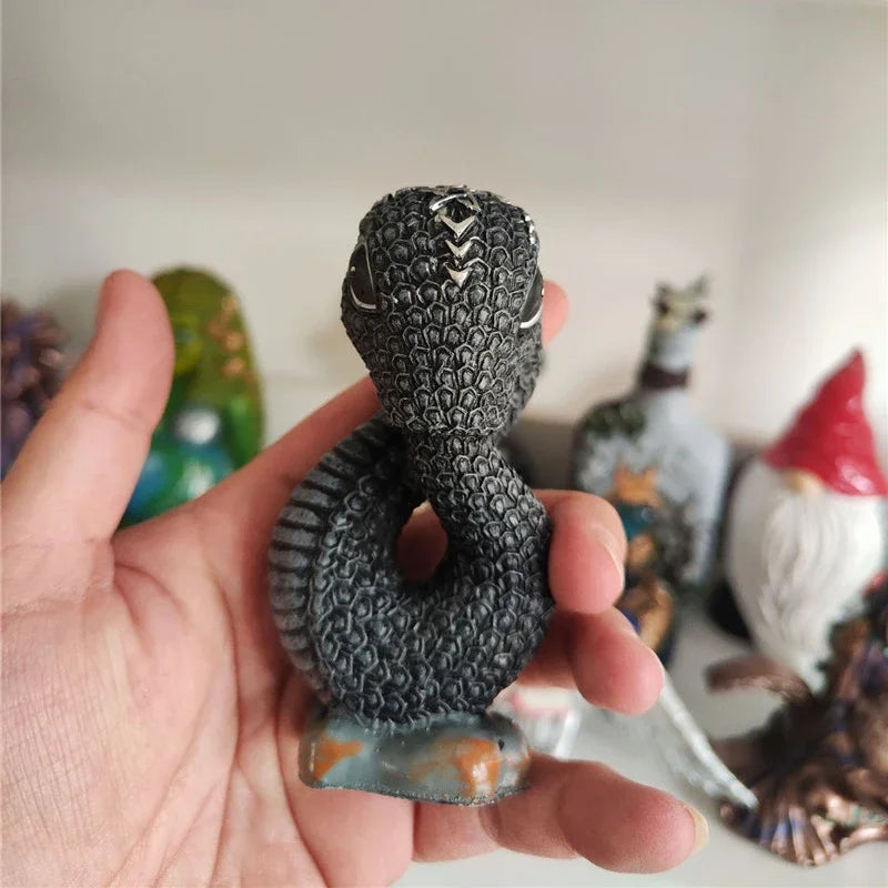1pc Halloween Magic Black Dragon Snake Griffin Unicorn Mysterious Witches Statue Home Decor Figurine Christmas Desk Ornaments