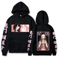 Japan Anime Demon Slayer Kamado Nezuko Printing Women Hoodies Plus Size Sweatshirt Harajuku Girl Autumn Warm Pullover Streetwear
