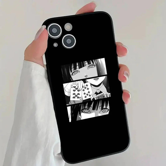1pc Japanese Anime Kakegurui Jabami Yumeko Phone Case Silicone Soft For IPhone 17 Air 16 15 14 13 12 11 Plus Pro Max Plus SS69