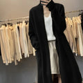 Merino Wool V-Neck Cardigan - Women's Loose Knit Sweater