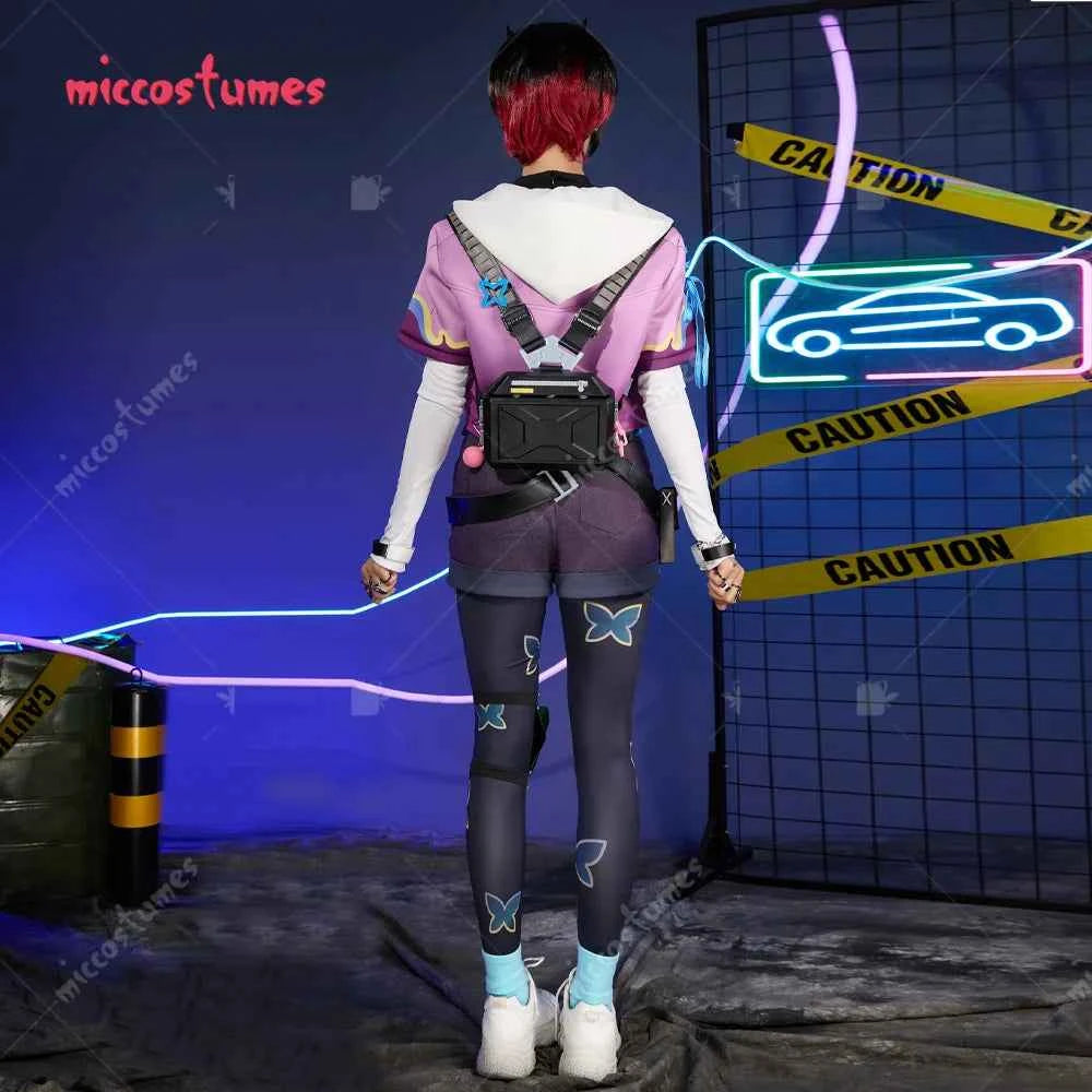 Miccostumes Wiomen's Clove Cosplay Costume Top and Jacket with Shorts and Tights Fullset