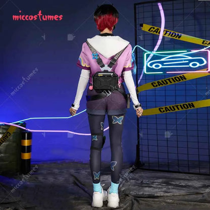 Miccostumes Wiomen's Clove Cosplay Costume Top and Jacket with Shorts and Tights Fullset