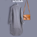 Plaid shirt female in the spring and autumn period and the new long loose long-sleeved jacket coat dress shirts