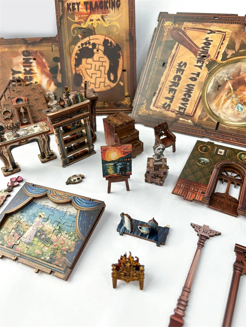 Tinamic DIY Wooden Book Nook Miniature Model Kit