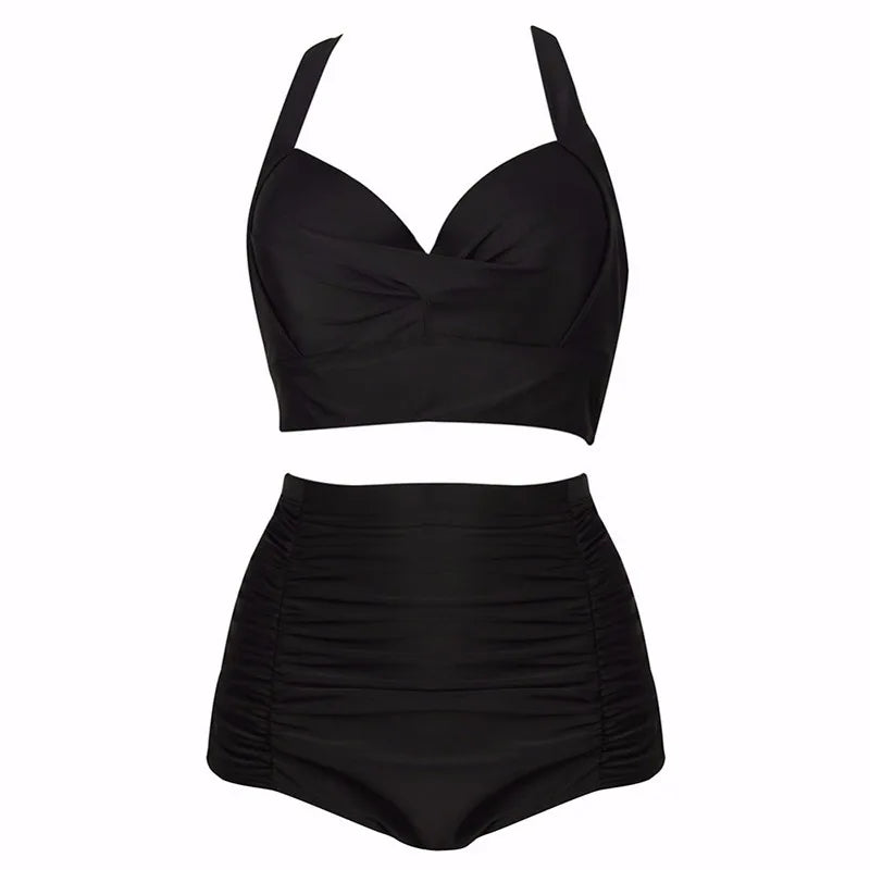 New Sexy Plus Size Swimwear Push Up Bikini High Waist Swimsuit Women Female Oversize Beach Wear Bathing Suit 2024  Mujer 5XL SS69