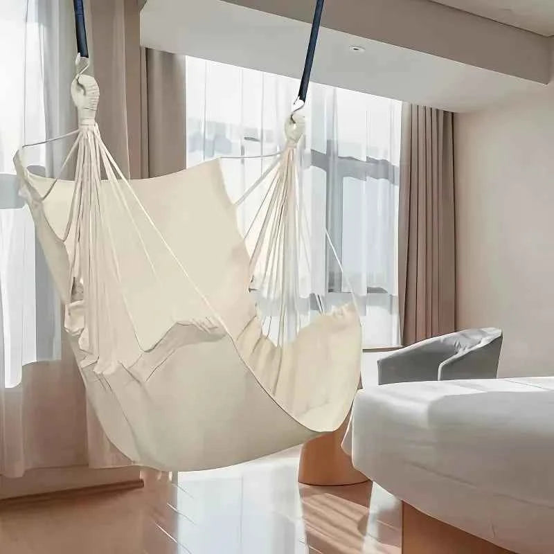 Portable Fabric Hammock Chair with Anti-Tip Design - Includes Storage Bag for Patio, Garden, Dorm & Outdoor Relaxation