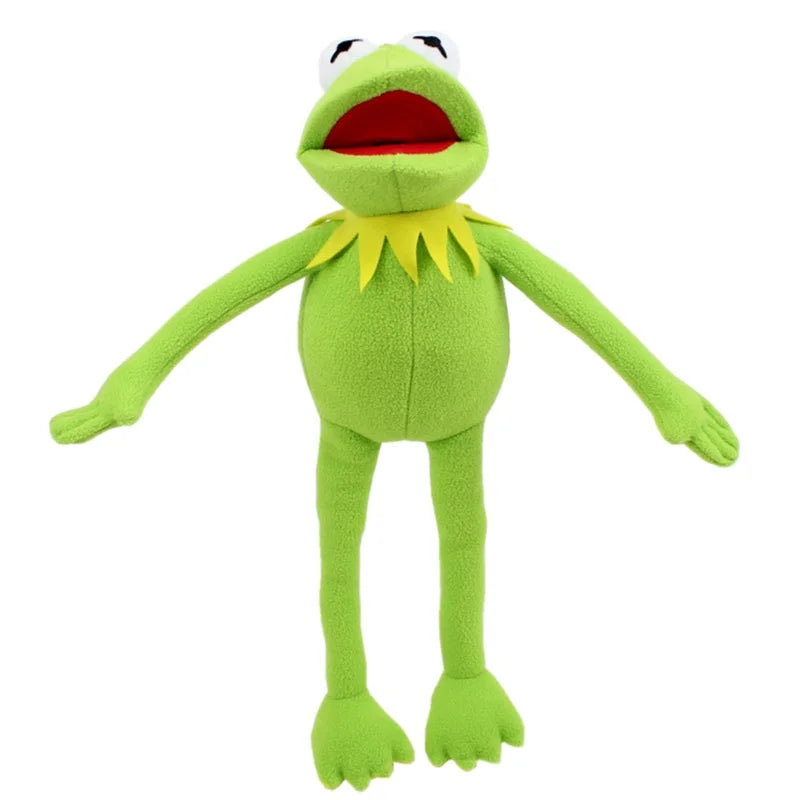 Anime Kermit The Frog Funny Kawaii Plush Doll Hand Puppet Schoolbag Frog Cute Plush Toy Ventriloquist Performance Props For Baby