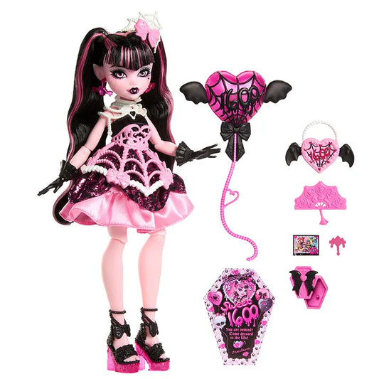 New Genuine Limited Edition Barbie Dolls Monster High Prom Dress Barbie Fashion Doll Collector'S Edition Model Girls Gift Toys SS69 68.69 Draculaura