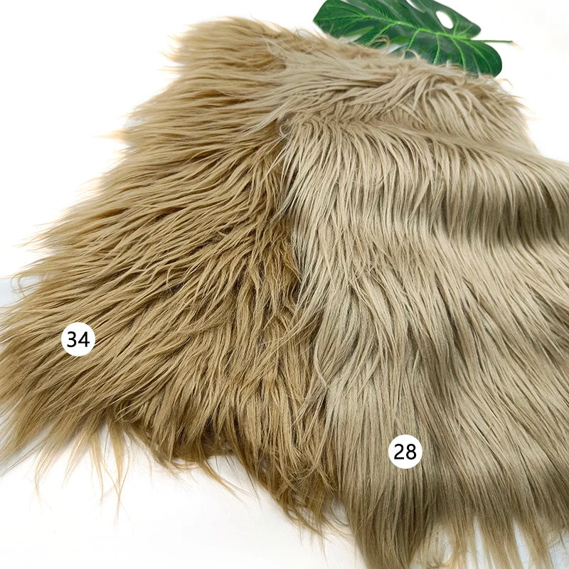 Faux Fur Fabric 8cm Long Pile Cosplay Patchwork Sheet