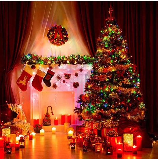 Christmas Decor Lights for Home Village 2024 24V LED String 20m 30m Fairy Garland for Chrismas Tree Country Yard Garden Wedding