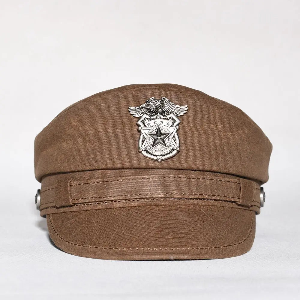 2025 New Navy Peaked Sailor Cap Men Women Summer Beret Hat Male Canvas Grey Eagle Belt Locomotive German Captain Casque