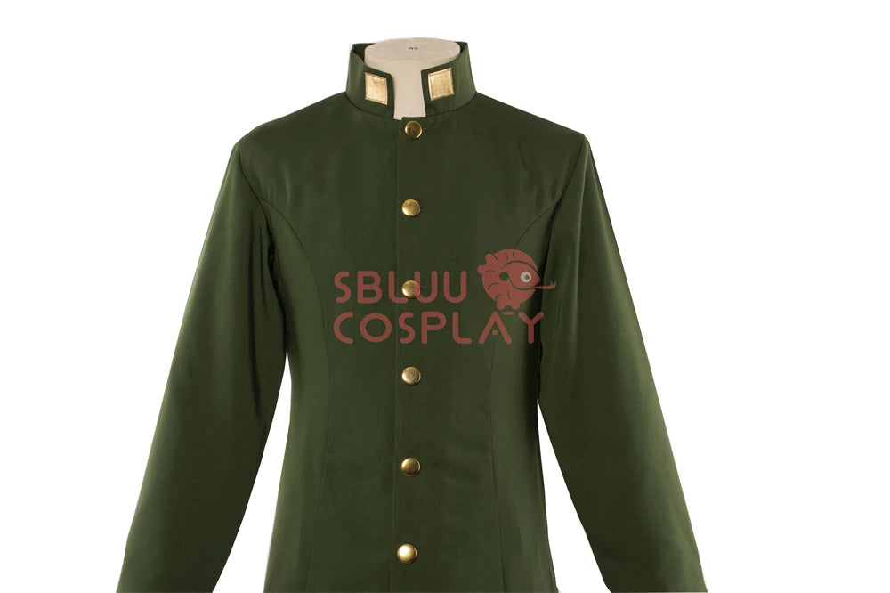 SBluuCosplay Anime Noriaki Kakyoin Cosplay Costume Dark Green Uniform Outfit Halloween Party Costume Upgrade Version